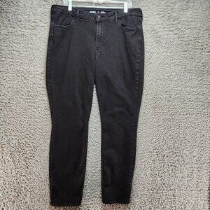 Old Navy Jeans Womens 16 Black High-Rise Straight